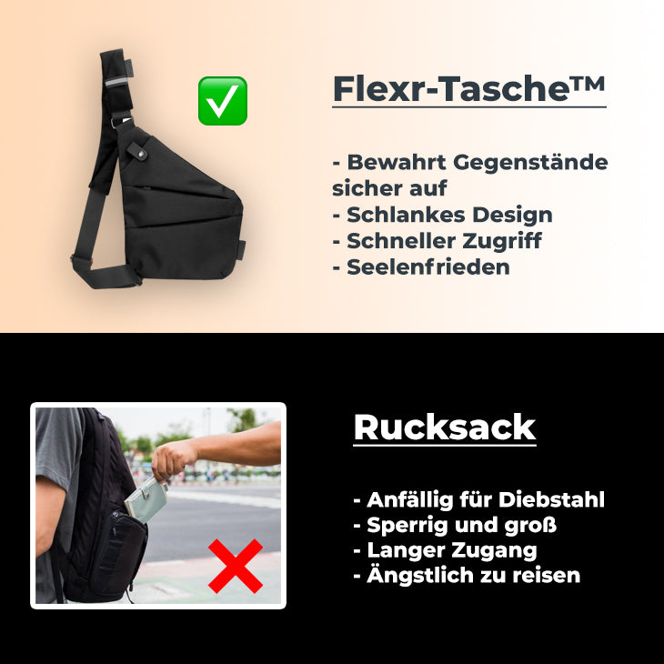 Flexr-Tasche™ - Bewahren Sie Ihre Wertsachen sicher auf!